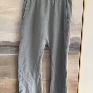 Nili Lotan Blue Cropped Paris Pant Raw Hem Pockets Beautiful Luxury NWOT